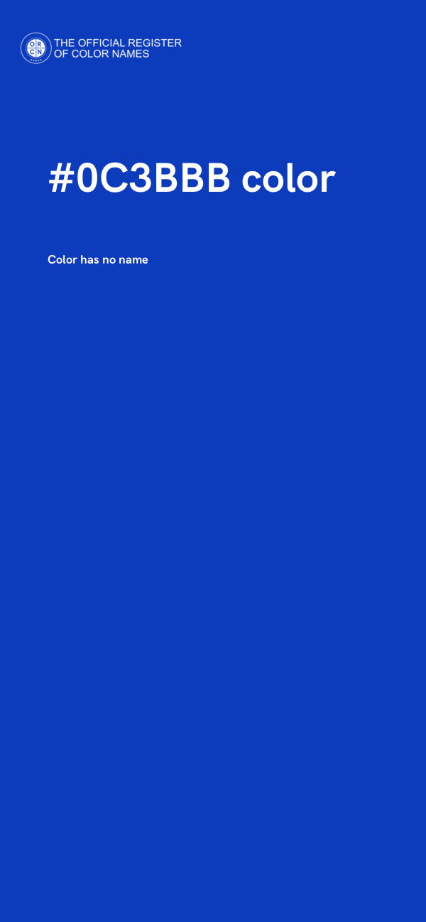 #0C3BBB color image