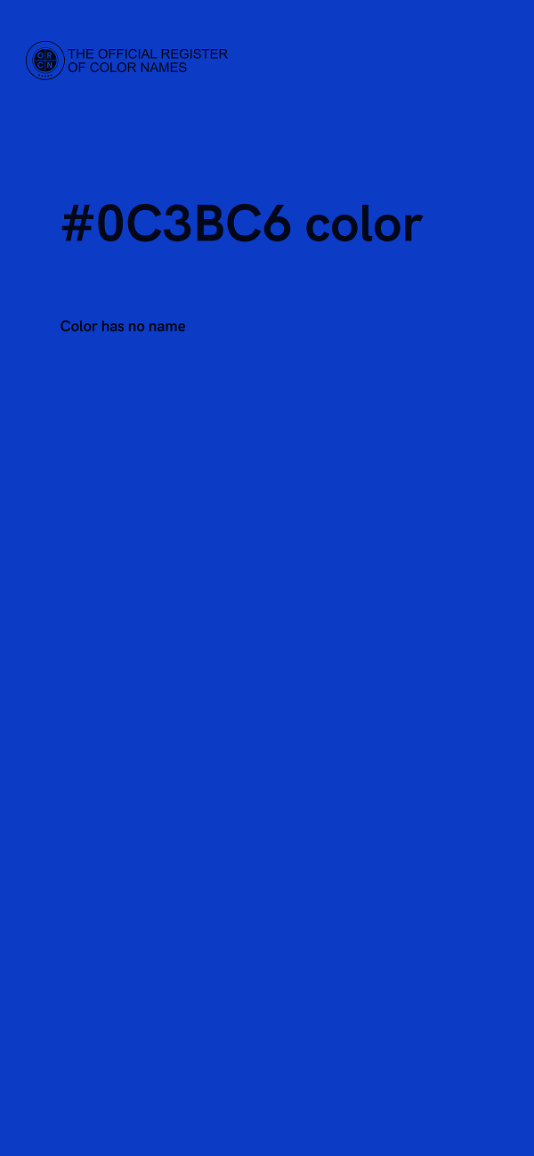#0C3BC6 color image