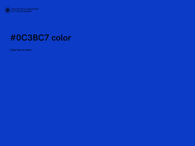 #0C3BC7 color image