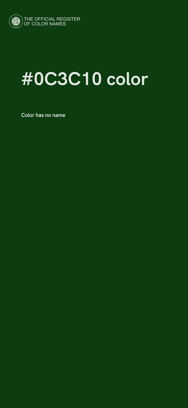 #0C3C10 color image
