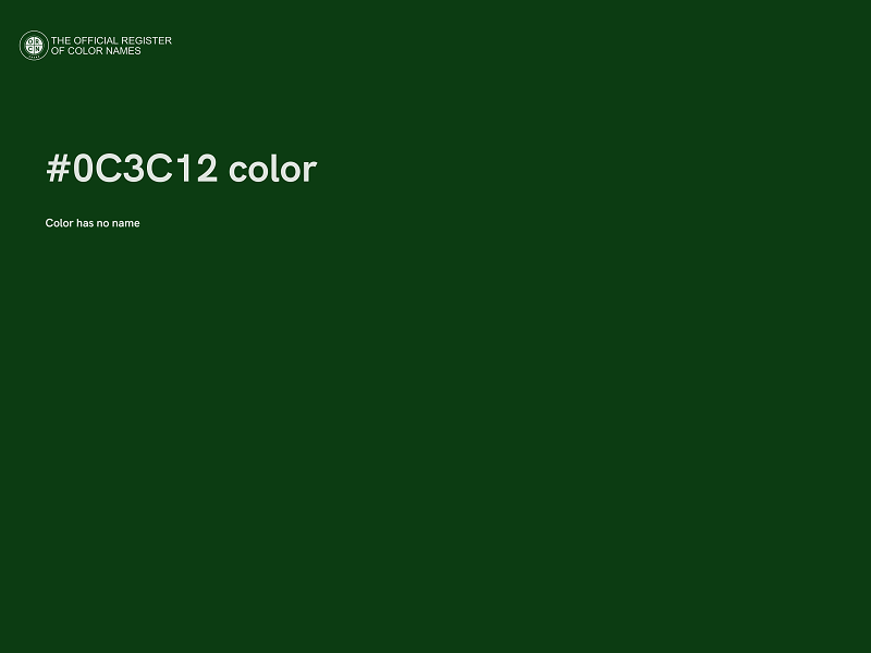 #0C3C12 color image