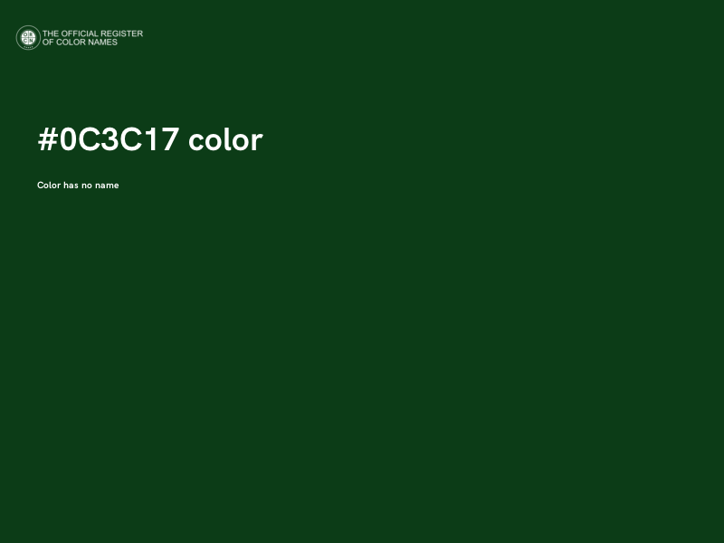 #0C3C17 color image