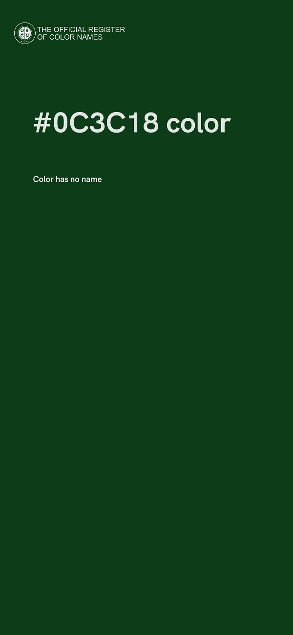 #0C3C18 color image