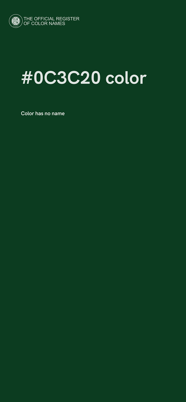 #0C3C20 color image