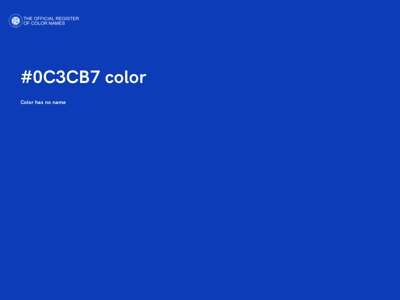 #0C3CB7 color image