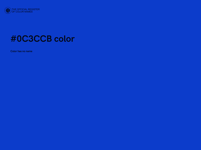 #0C3CCB color image