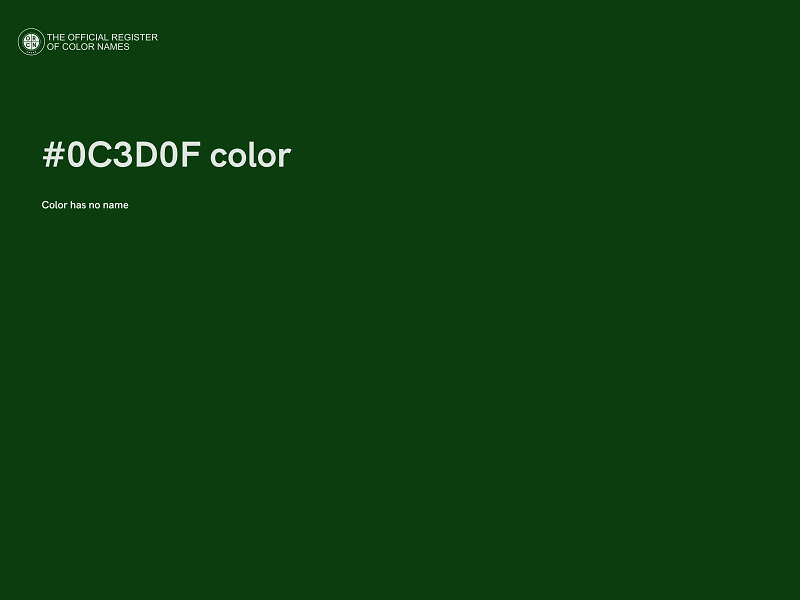 #0C3D0F color image