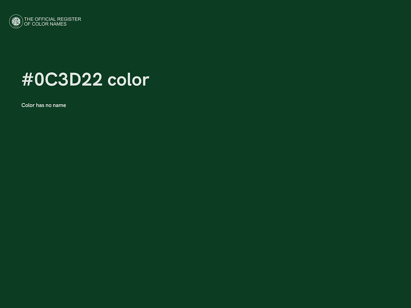 #0C3D22 color image