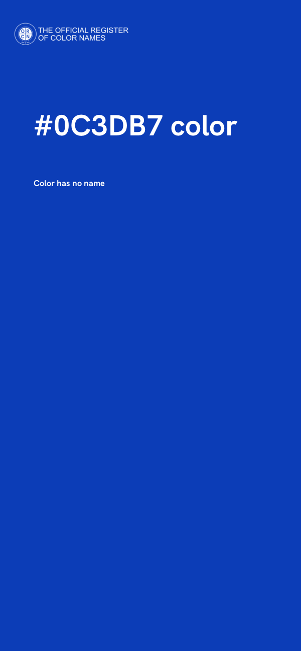 #0C3DB7 color image