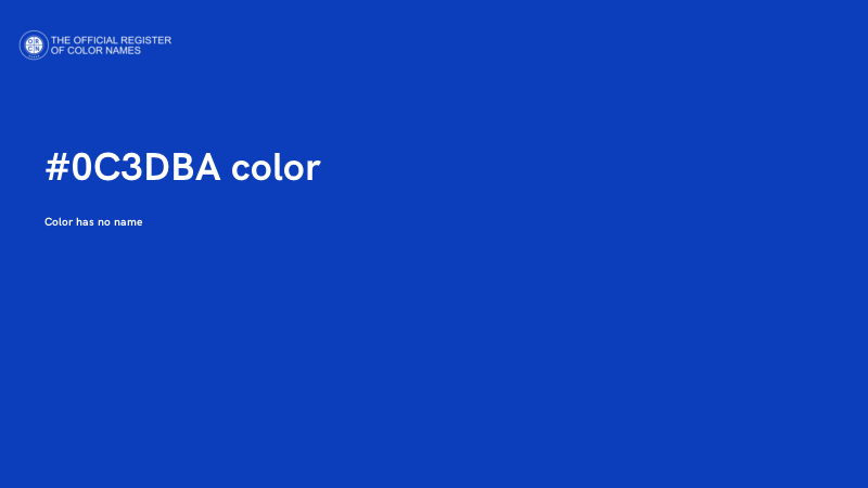 #0C3DBA color image