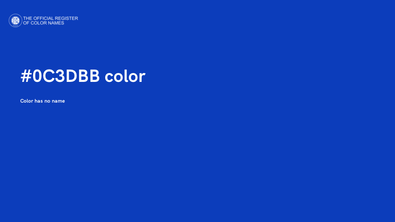 #0C3DBB color image