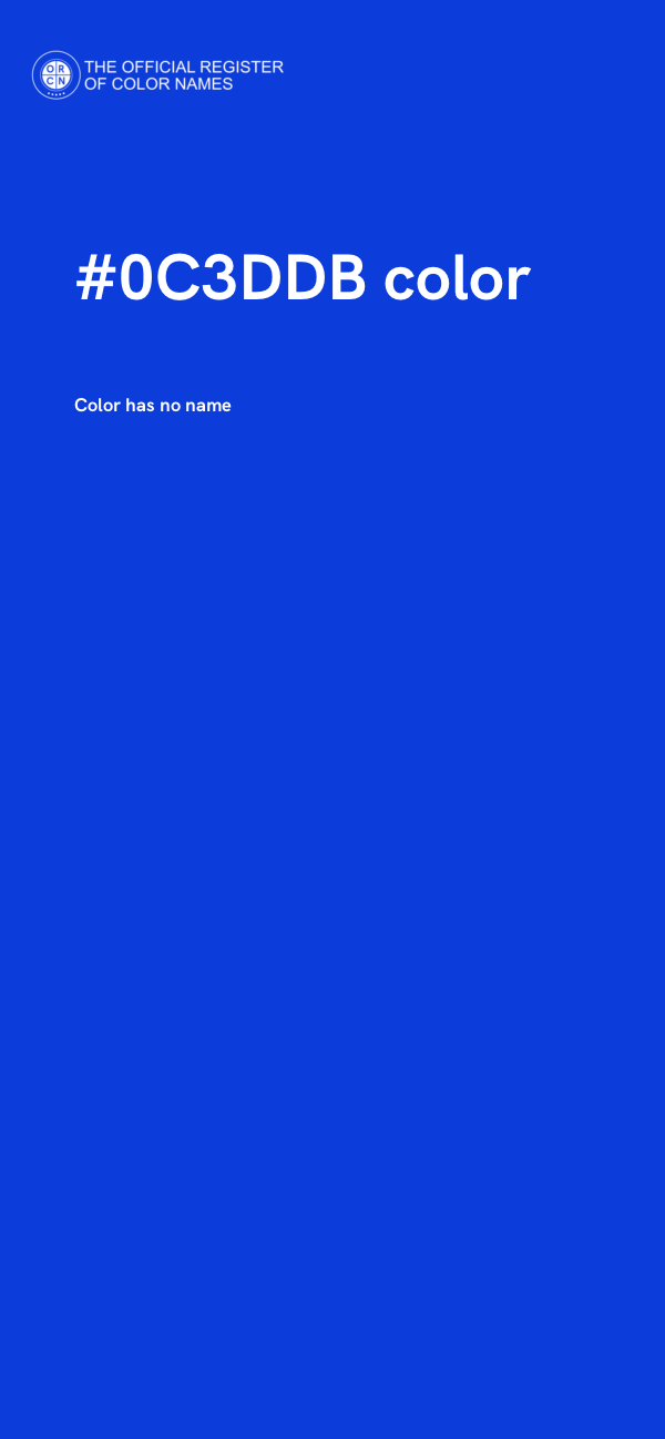 #0C3DDB color image