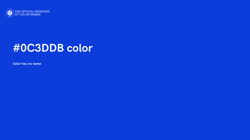 #0C3DDB color image