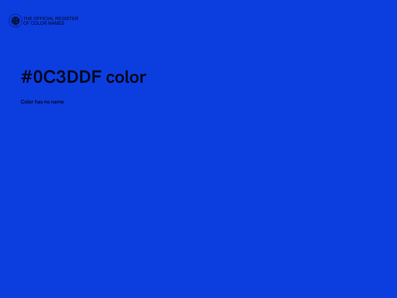 #0C3DDF color image