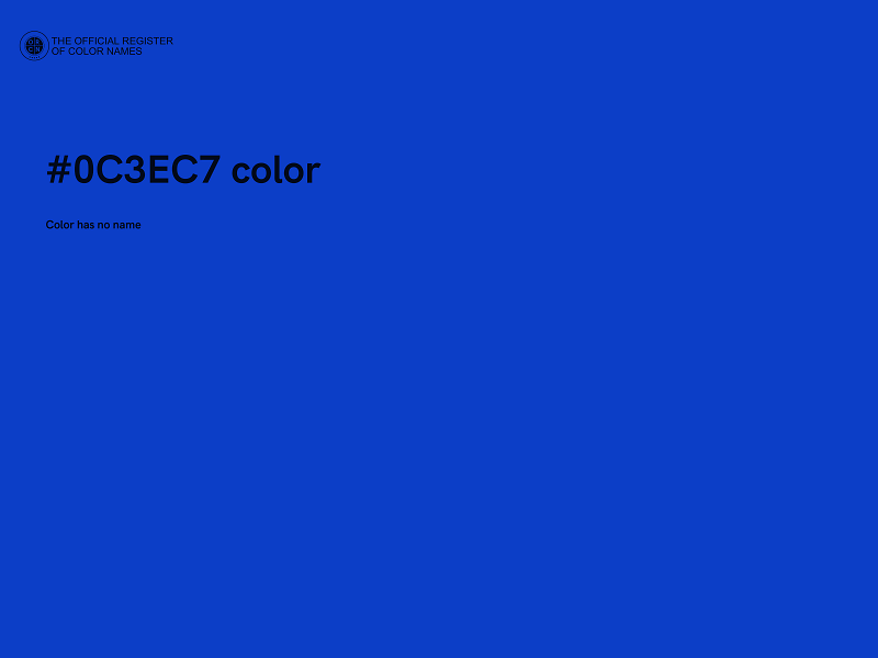 #0C3EC7 color image