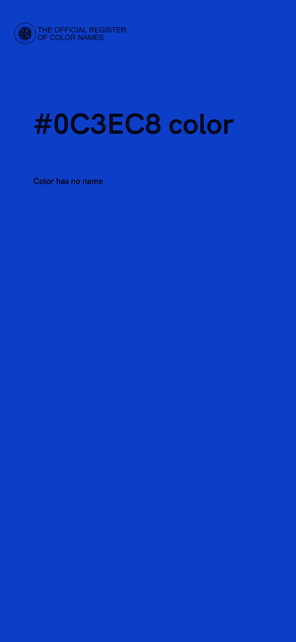 #0C3EC8 color image