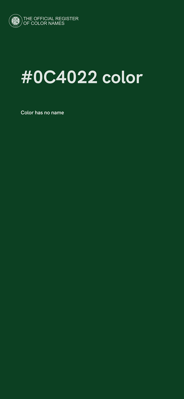 #0C4022 color image
