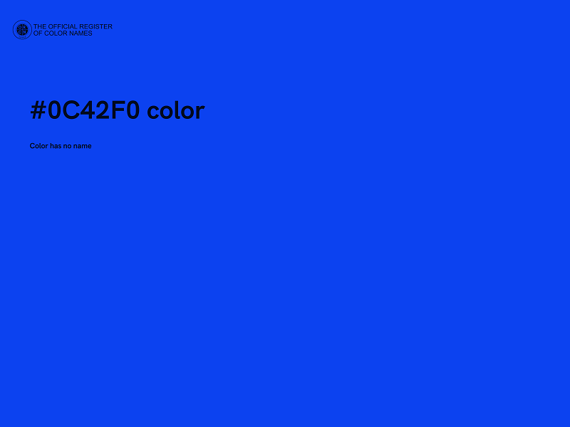 #0C42F0 color image