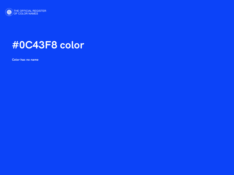 #0C43F8 color image