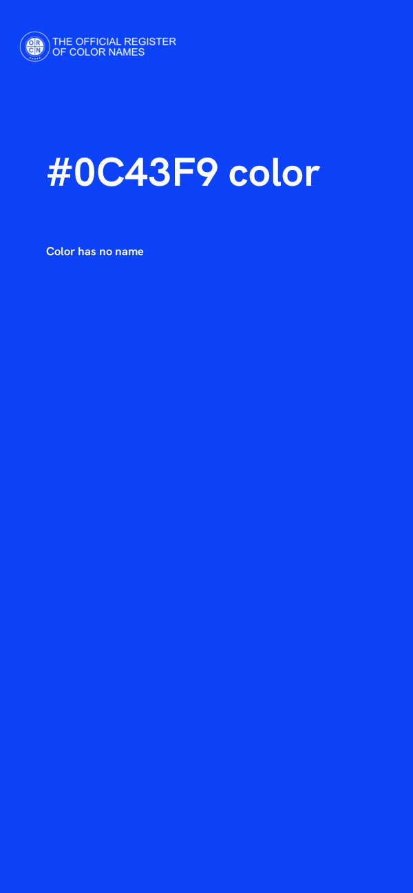 #0C43F9 color image