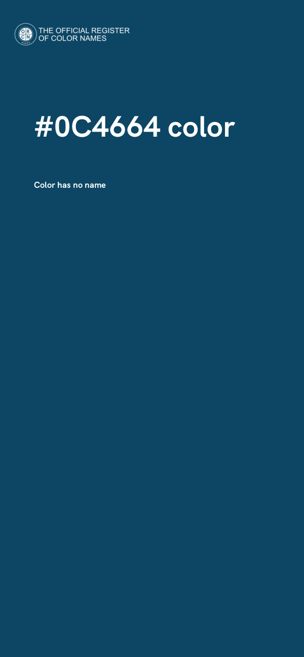 #0C4664 color image