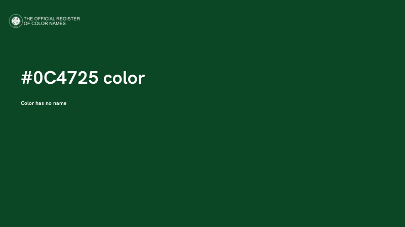 #0C4725 color image