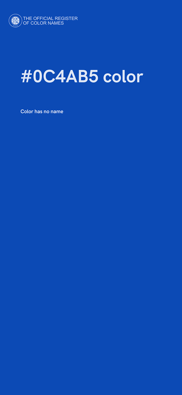 #0C4AB5 color image