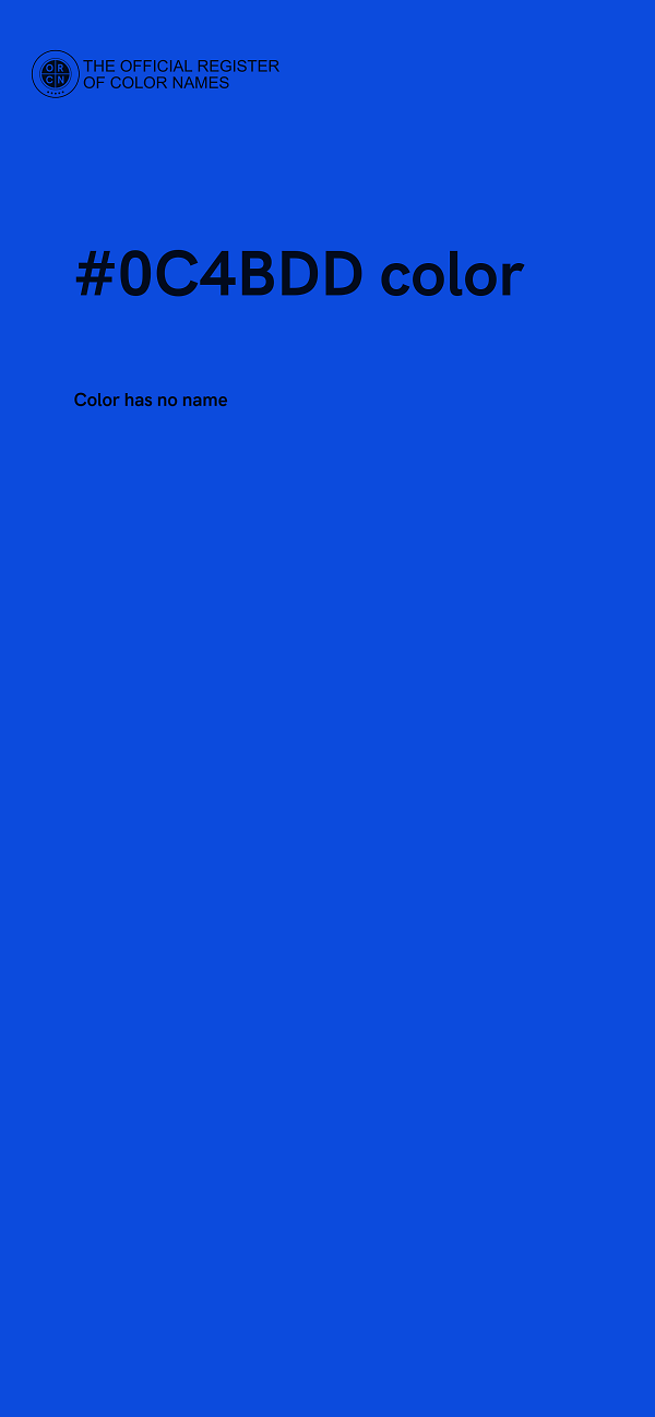 #0C4BDD color image