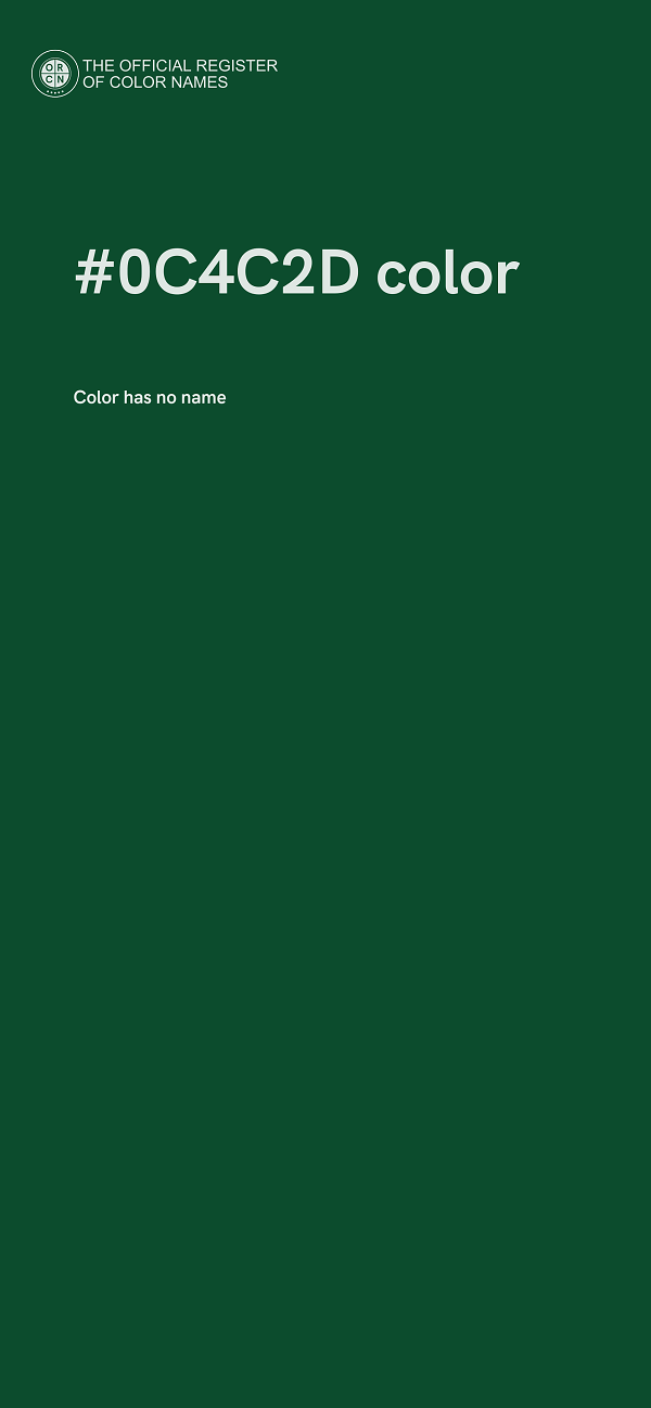 #0C4C2D color image