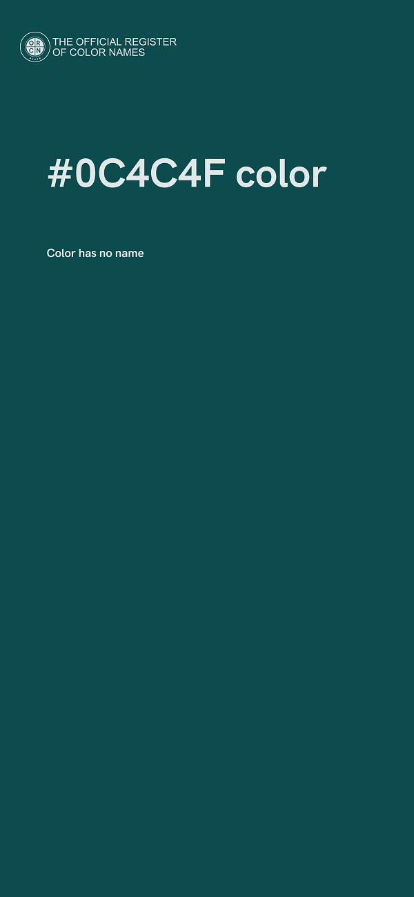 #0C4C4F color image