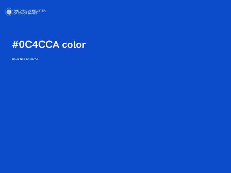 #0C4CCA color image