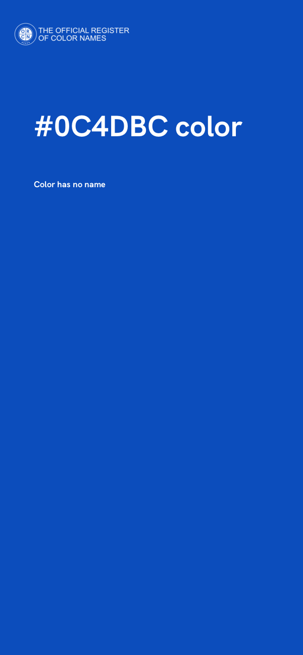 #0C4DBC color image