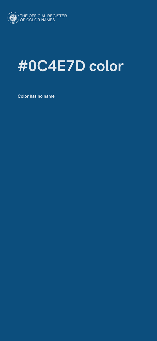 #0C4E7D color image