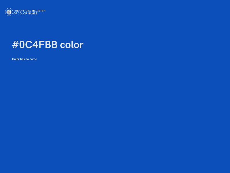 #0C4FBB color image