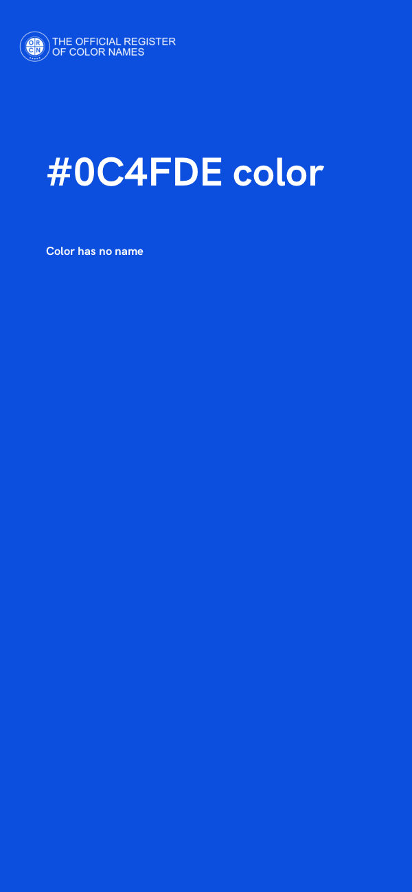 #0C4FDE color image