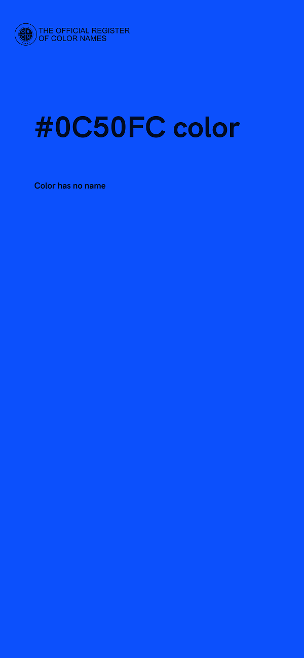 #0C50FC color image