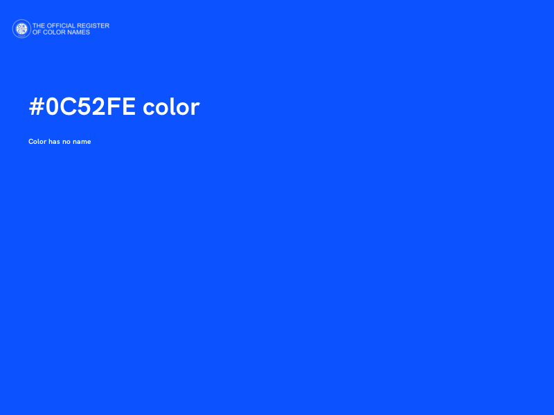 #0C52FE color image