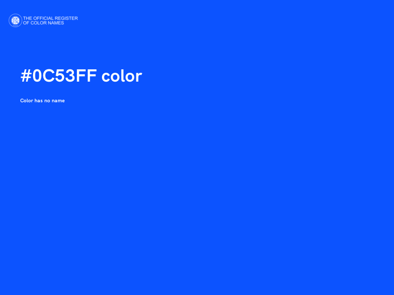 #0C53FF color image