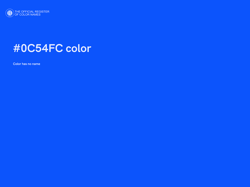 #0C54FC color image