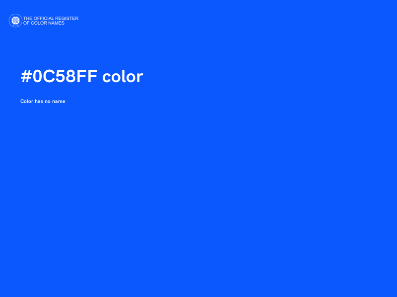 #0C58FF color image