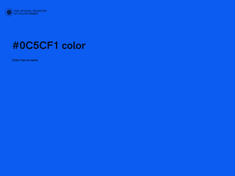 #0C5CF1 color image