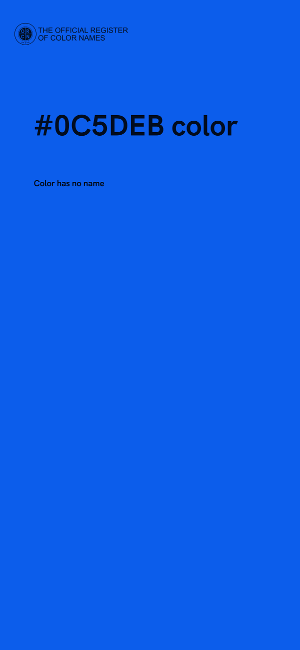 #0C5DEB color image