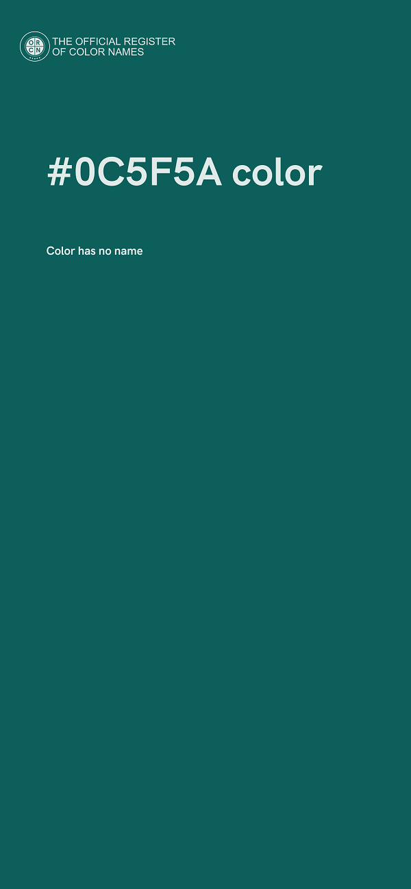 #0C5F5A color image