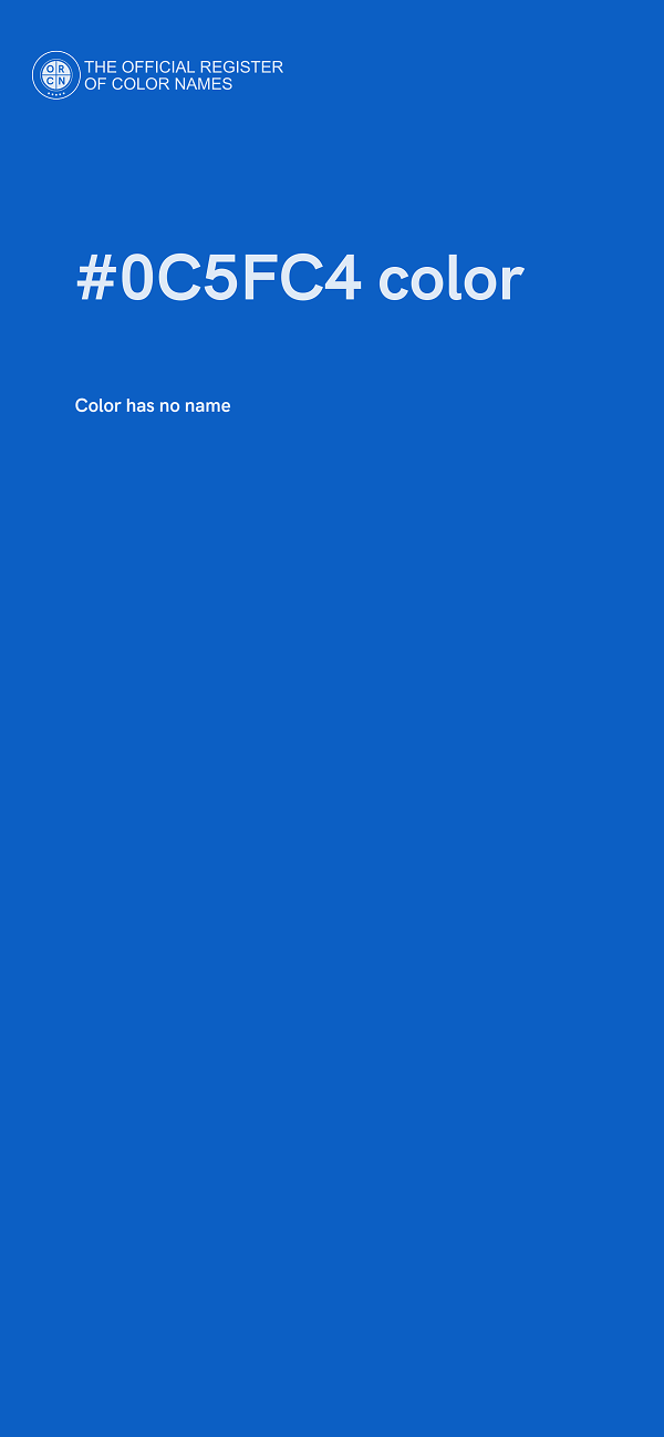 #0C5FC4 color image