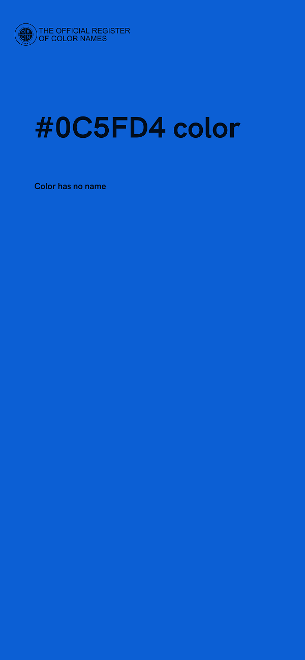 #0C5FD4 color image