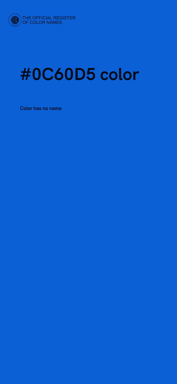 #0C60D5 color image