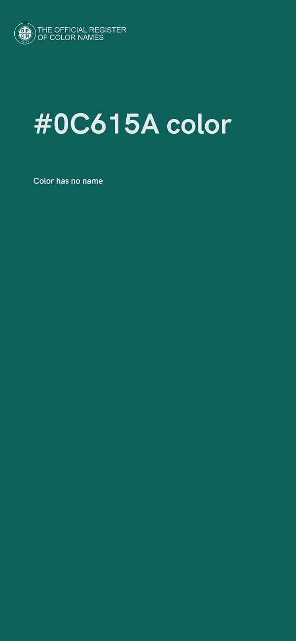 #0C615A color image