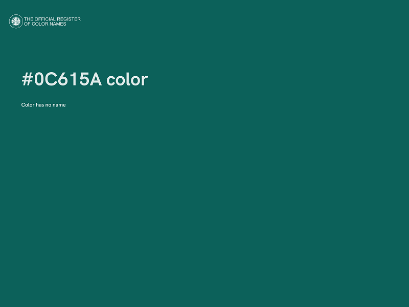 #0C615A color image
