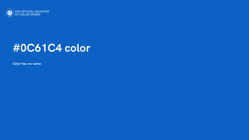 #0C61C4 color image