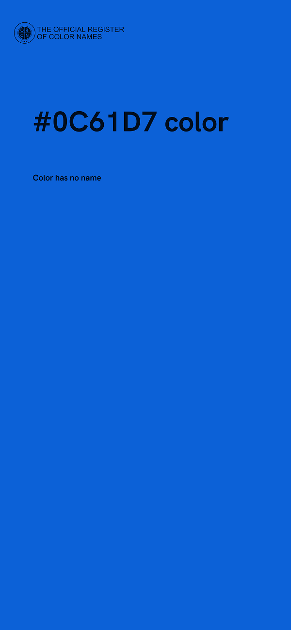 #0C61D7 color image